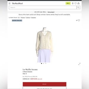 Sezane Vneck Sweater S